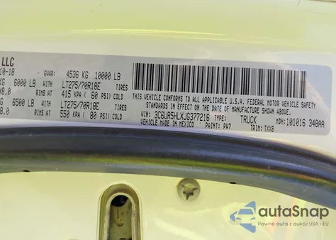 2018 Ram 2500 Tradesman 4X4 8' Box from USA, damaged, VIN 3C6UR5HLXJG377216